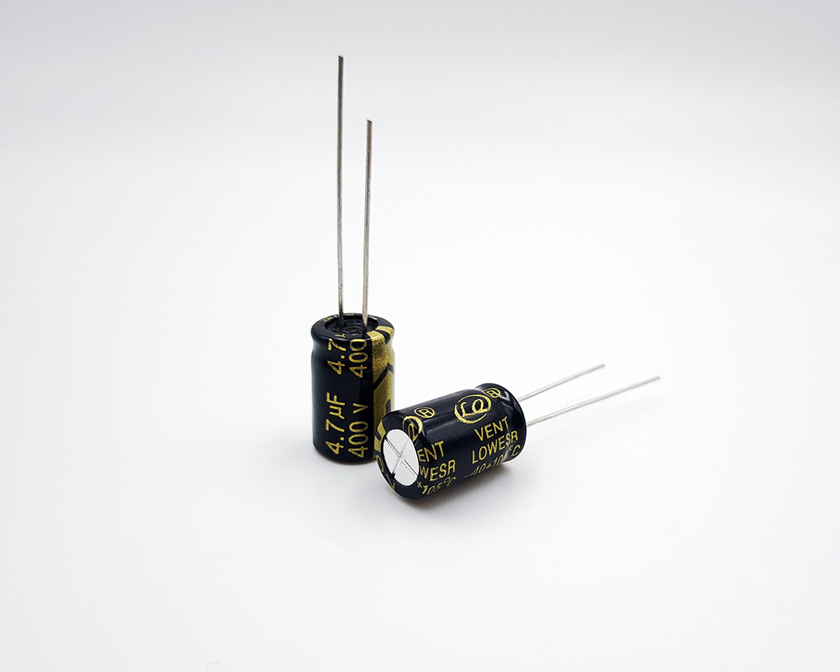 Low impedance and long life electrolytic capacitor 4.7uF 400V
