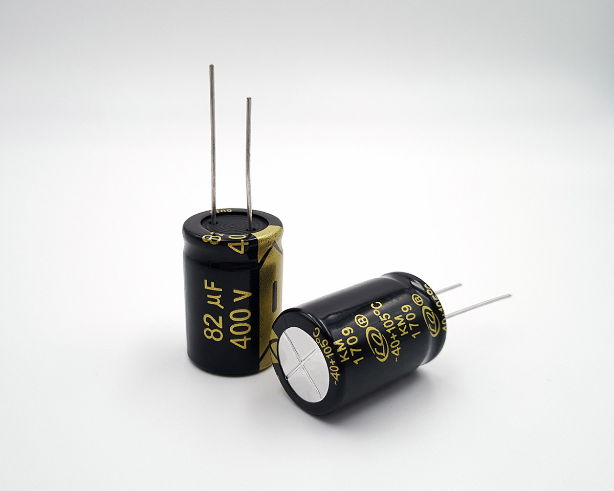 Super long life electrolytic capacitor 82uF 400V