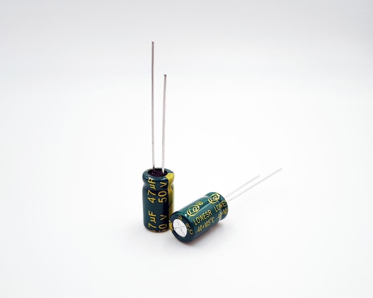 Low impedance and long life electrolytic capacitor 47uF 50V